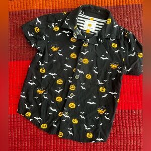 Denim & Flower Toddler Halloween Button Down Shirt